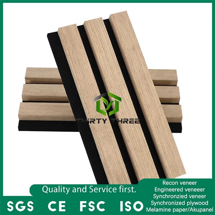 Decorative Wood Slat Soundproofing Wall Panel